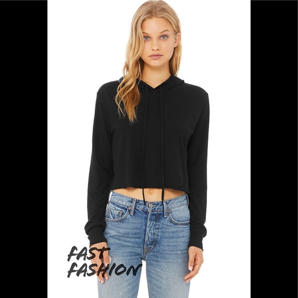bella canvas crop top hoodie